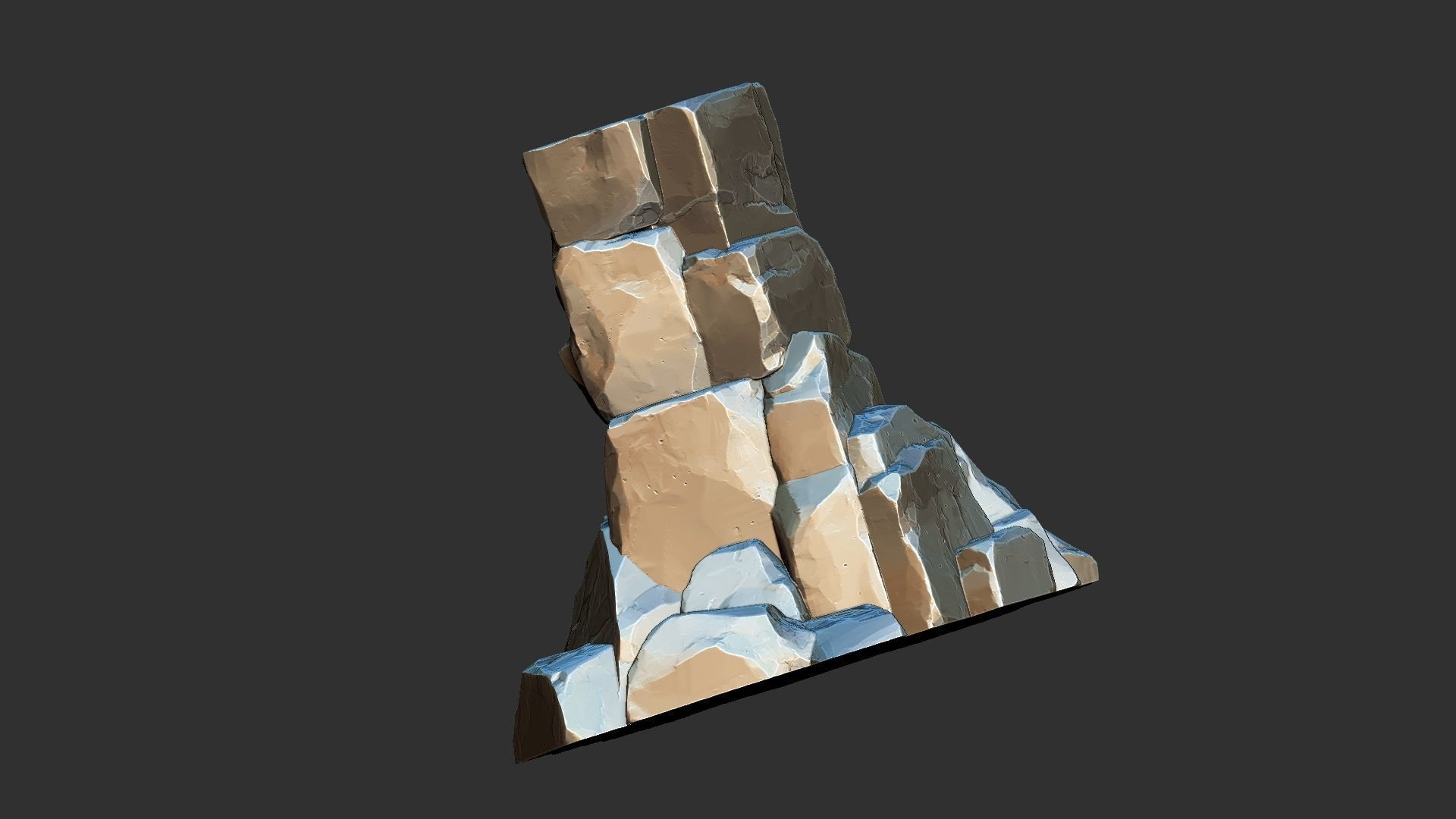 3D model of stone columns Zbrush sculpt 3D model_17