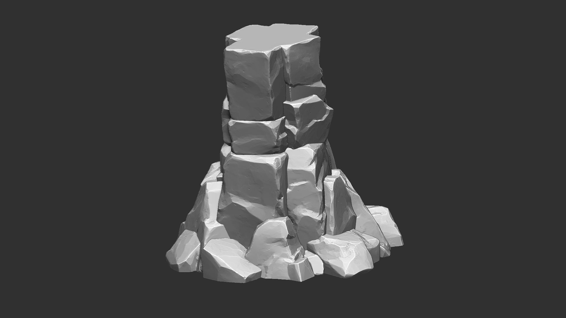 3D model of stone columns Zbrush sculpt 3D model_13