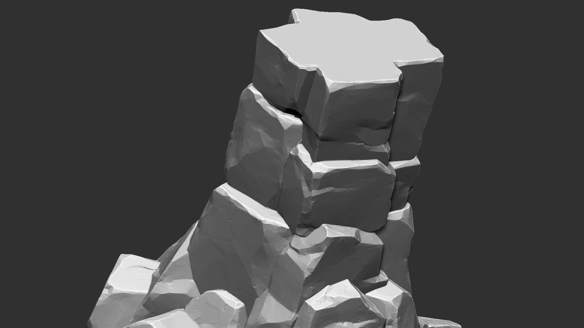 3D model of stone columns Zbrush sculpt 3D model_7