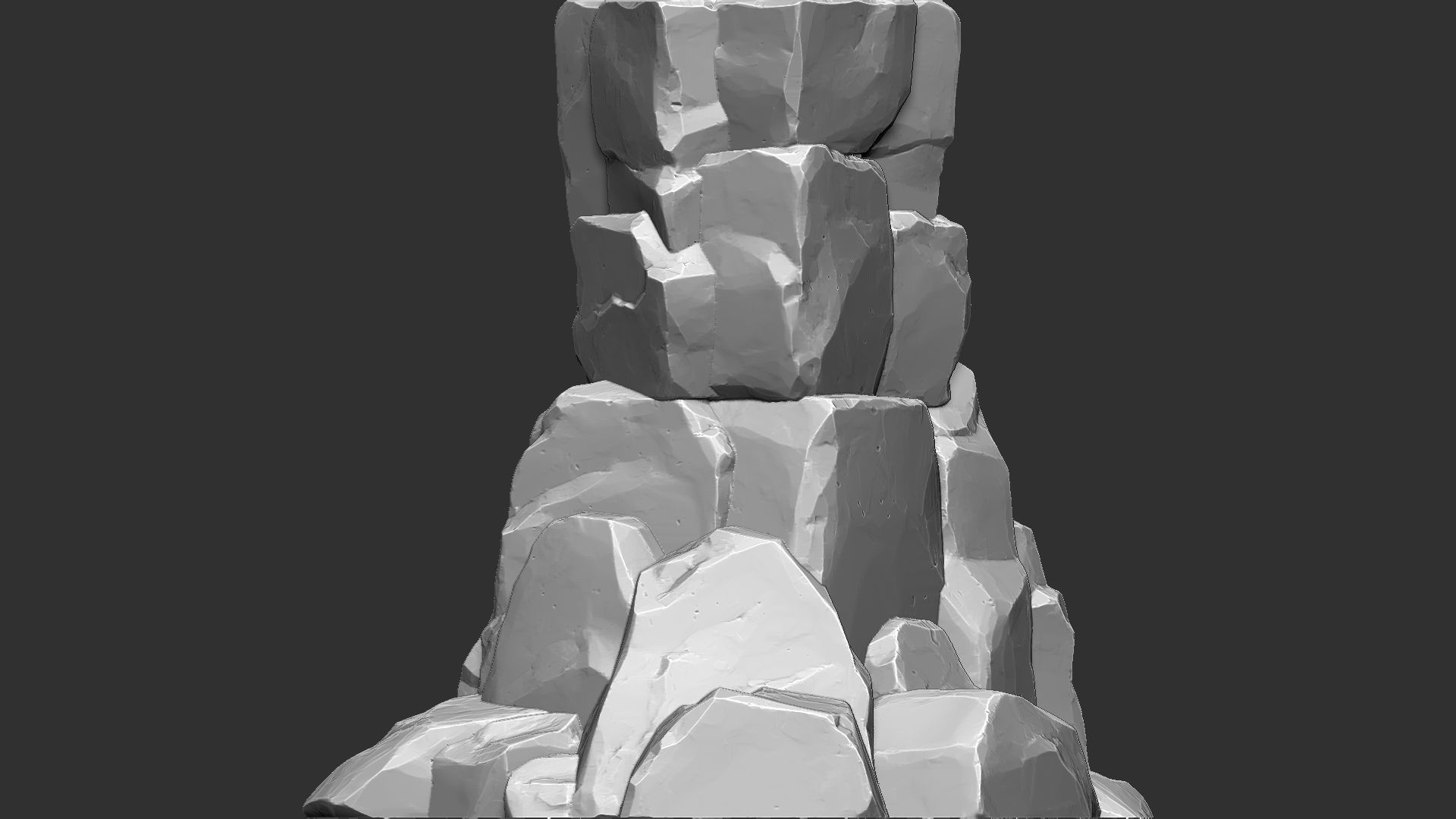 3D model of stone columns Zbrush sculpt 3D model_1