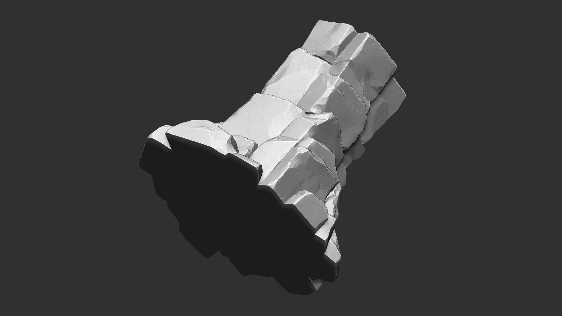 3D model of stone columns Zbrush sculpt 3D model_10