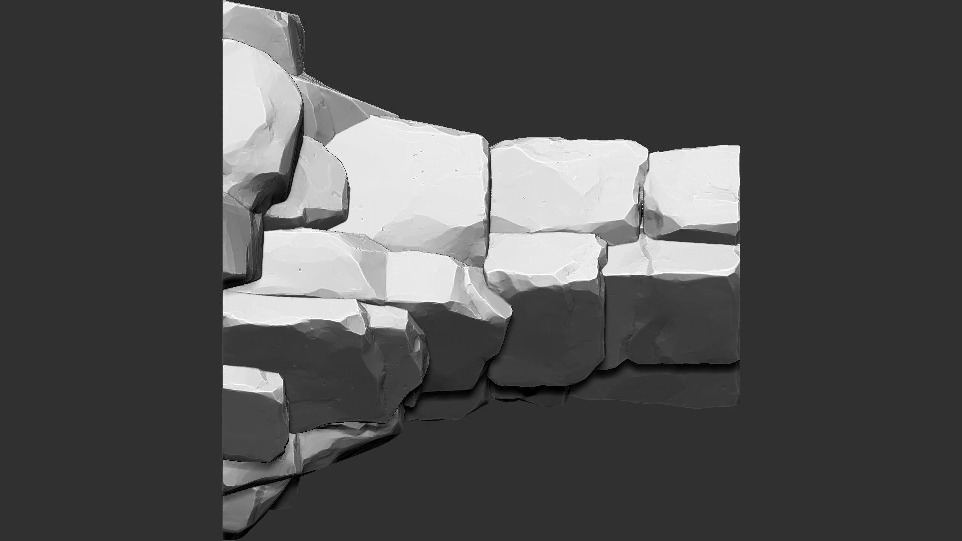 3D model of stone columns Zbrush sculpt 3D model_4