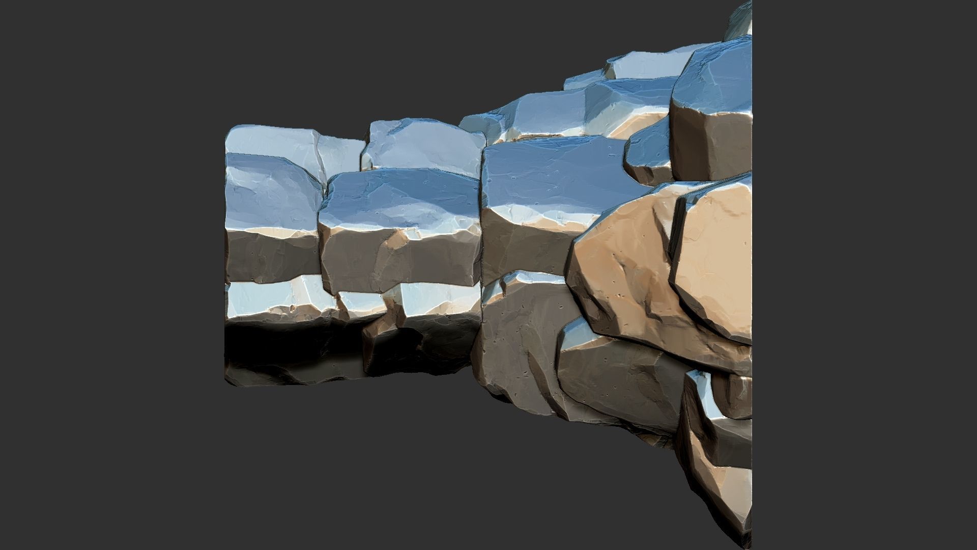 3D model of stone columns Zbrush sculpt 3D model_19