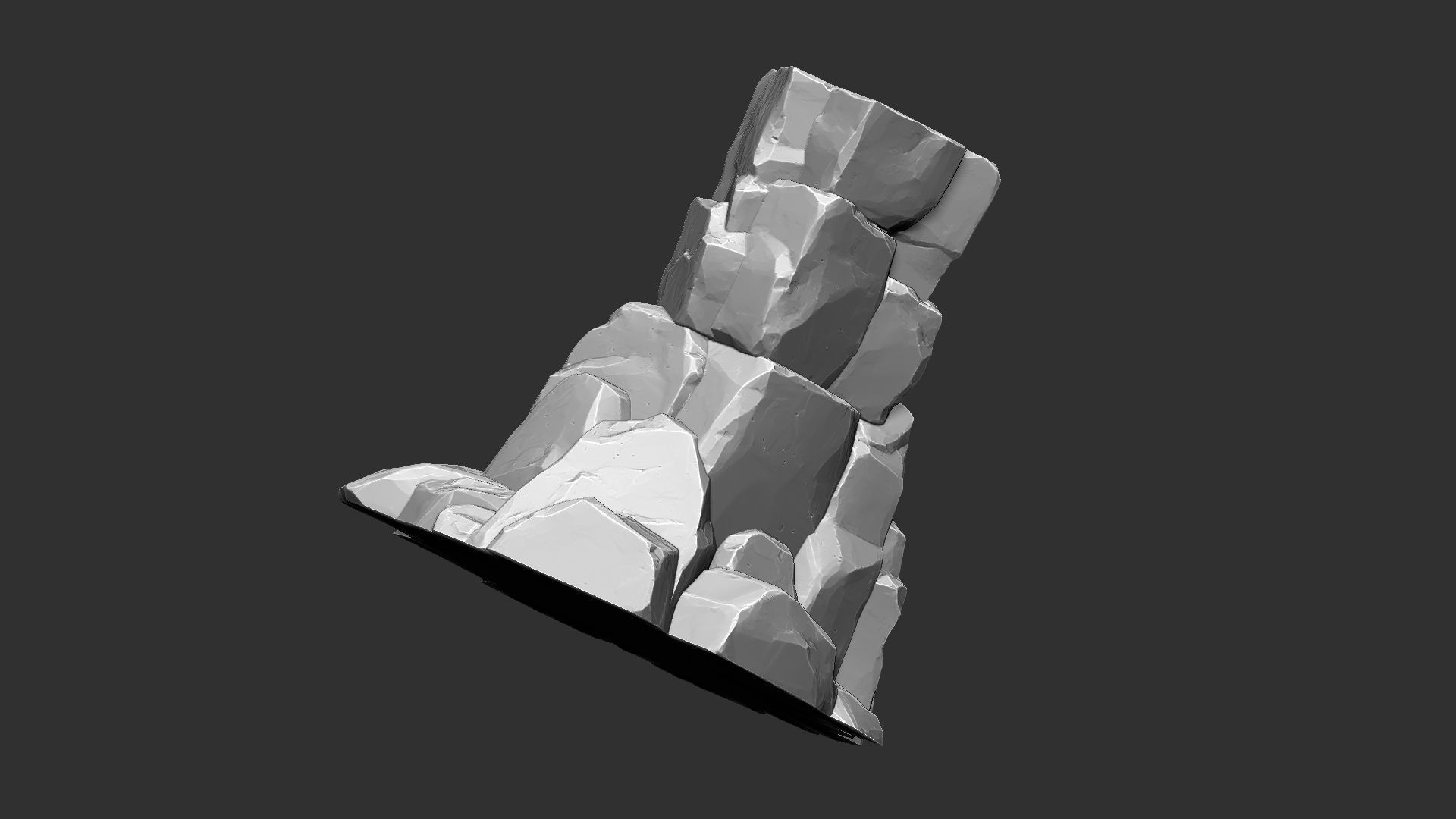 3D model of stone columns Zbrush sculpt 3D model_12