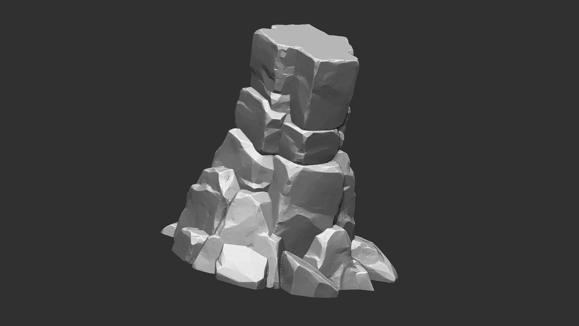 3D model of stone columns Zbrush sculpt 3D model_14
