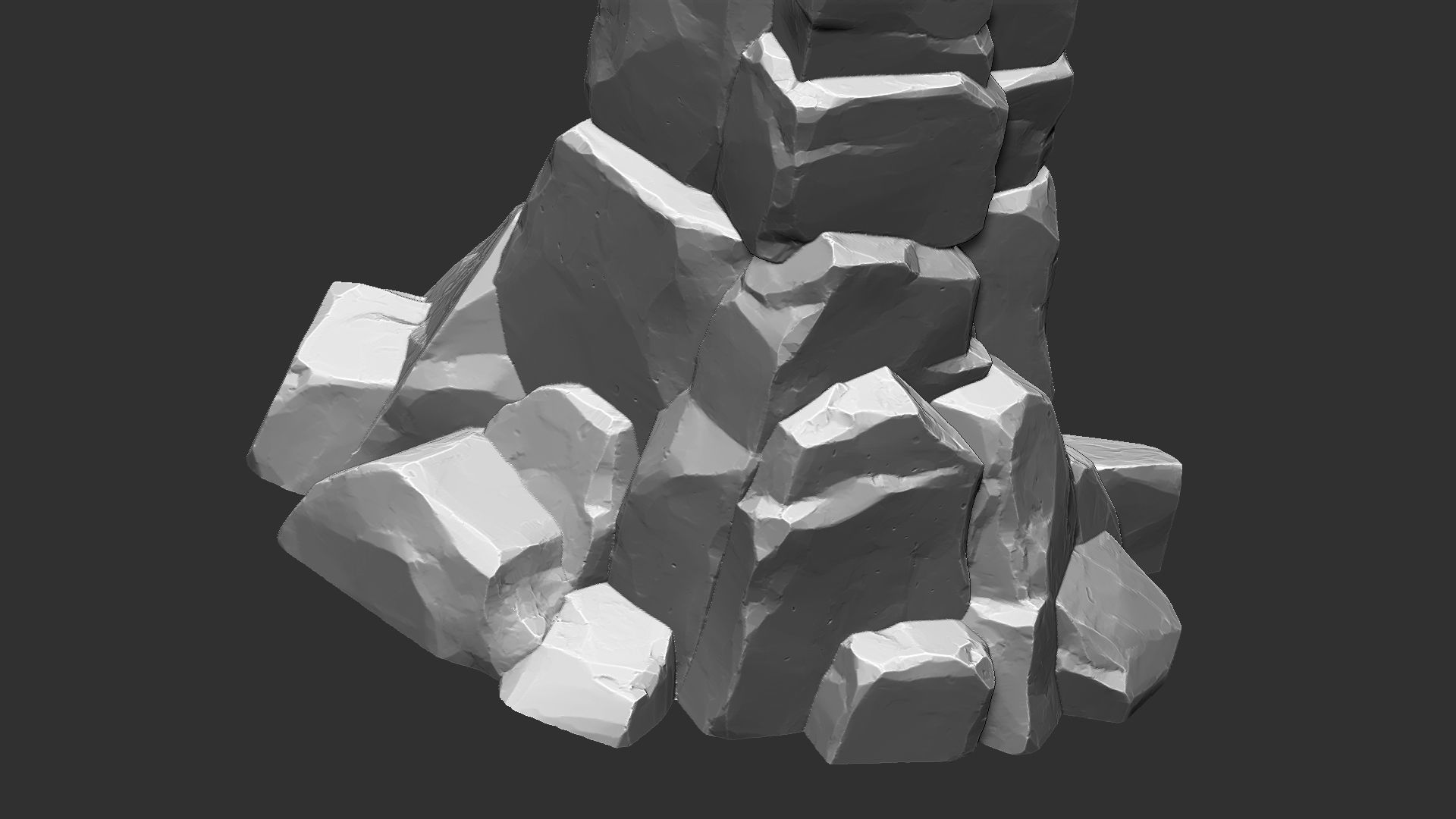 3D model of stone columns Zbrush sculpt 3D model_6