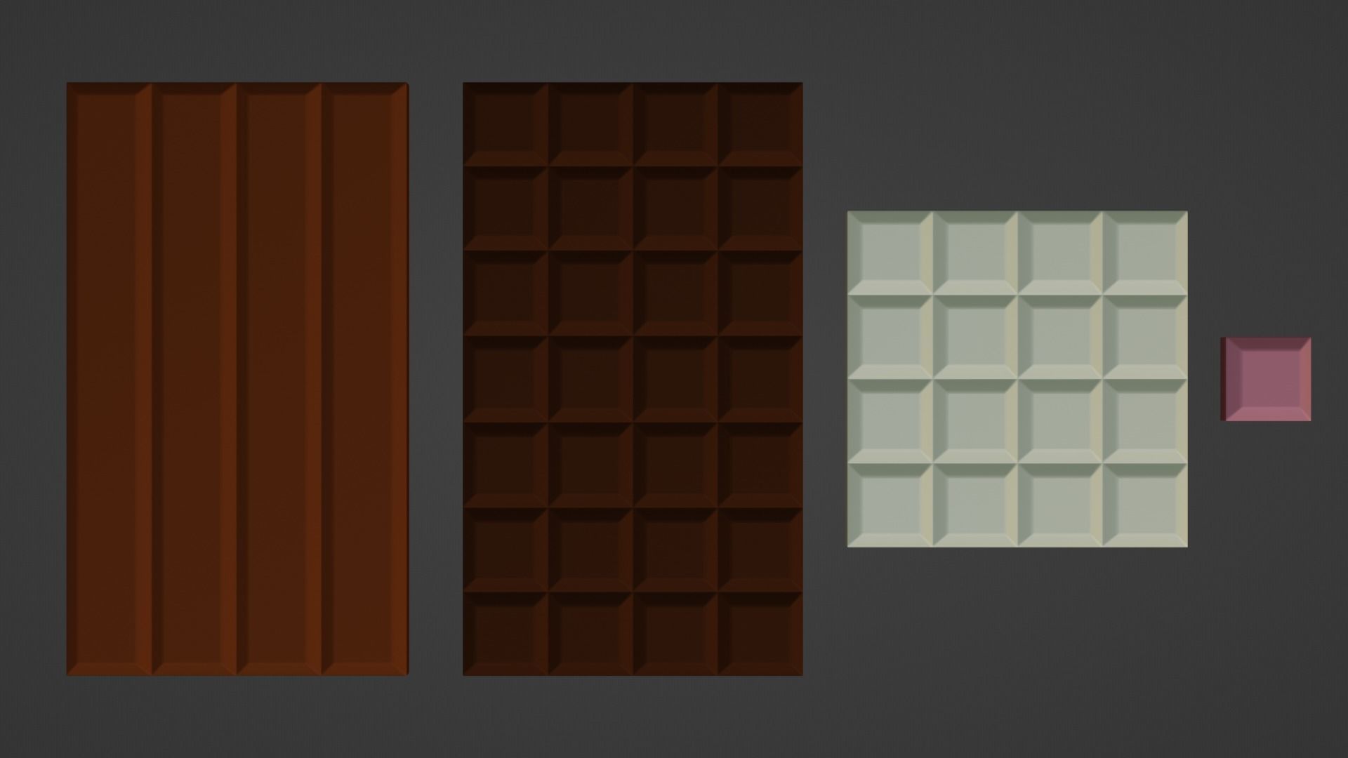 Chocolate Bars Low-poly 3D model_7