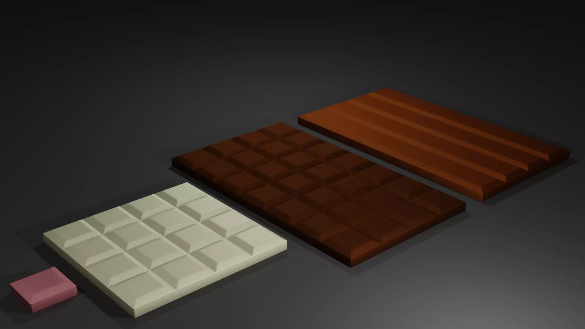 Chocolate Bars Low-poly 3D model_0