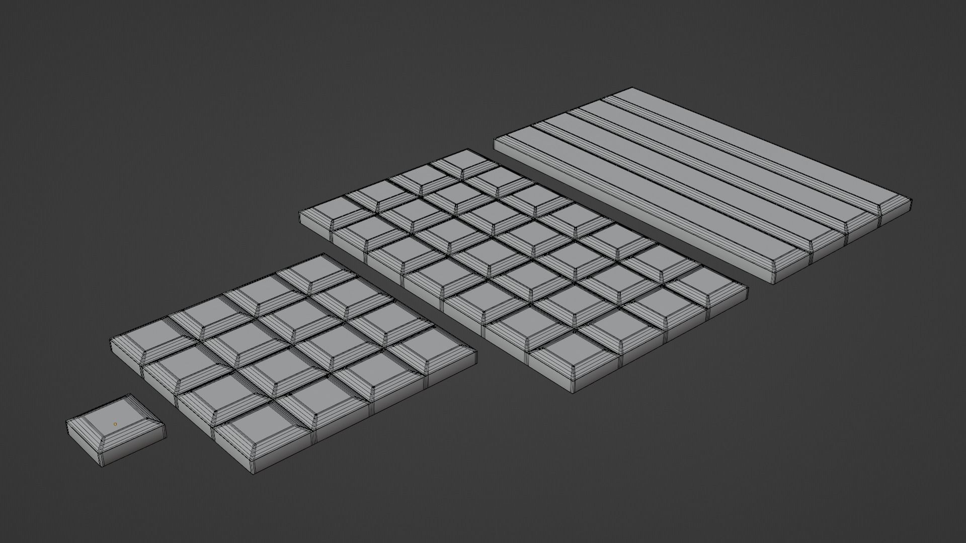 Chocolate Bars Low-poly 3D model_3