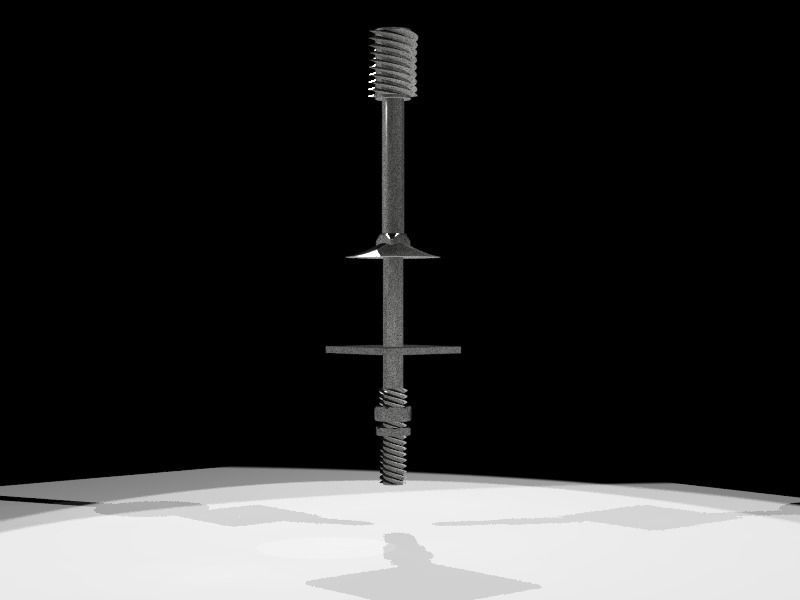 aislador para crucetas 3D model_6