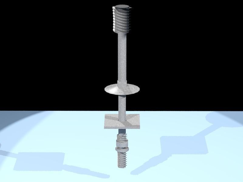 aislador para crucetas 3D model_3