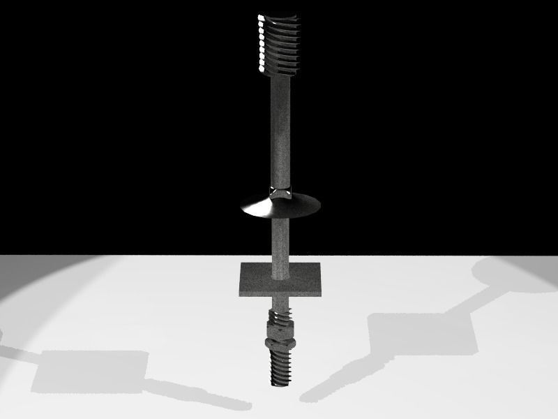 aislador para crucetas 3D model_7