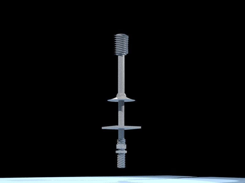 aislador para crucetas 3D model_4