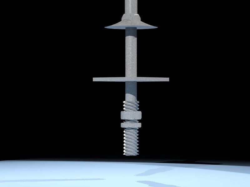 aislador para crucetas 3D model_1