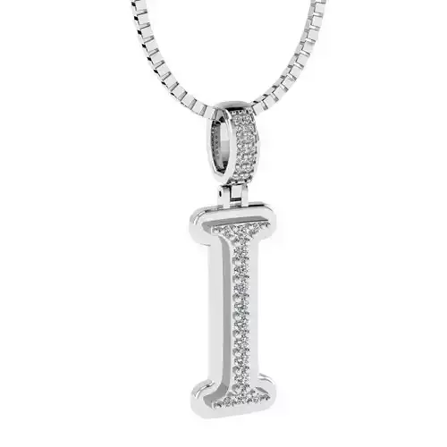 Alphabet Diamond pendant I 3D print model