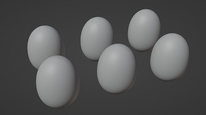 Eggs - Cracked Normal Chocolate Low-poly 3D model 3