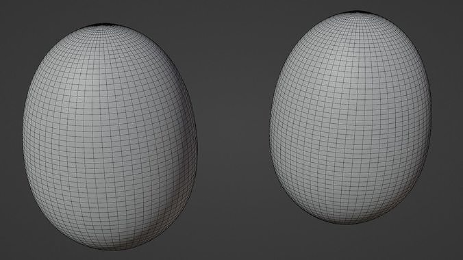 Eggs - Cracked Normal Chocolate Low-poly 3D model 7