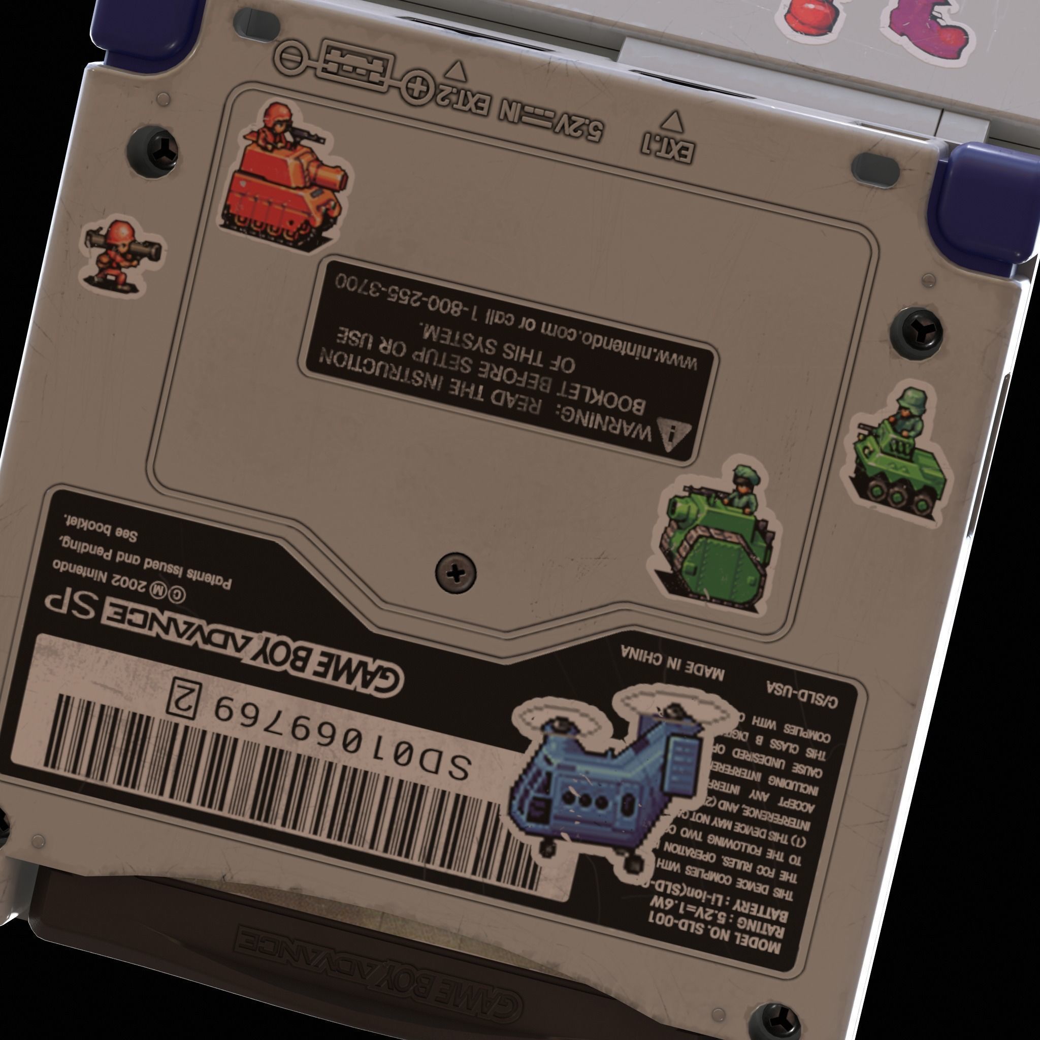 3D model Gameboy Advance SP Advance Wars VR / AR / low-poly | CGTrader