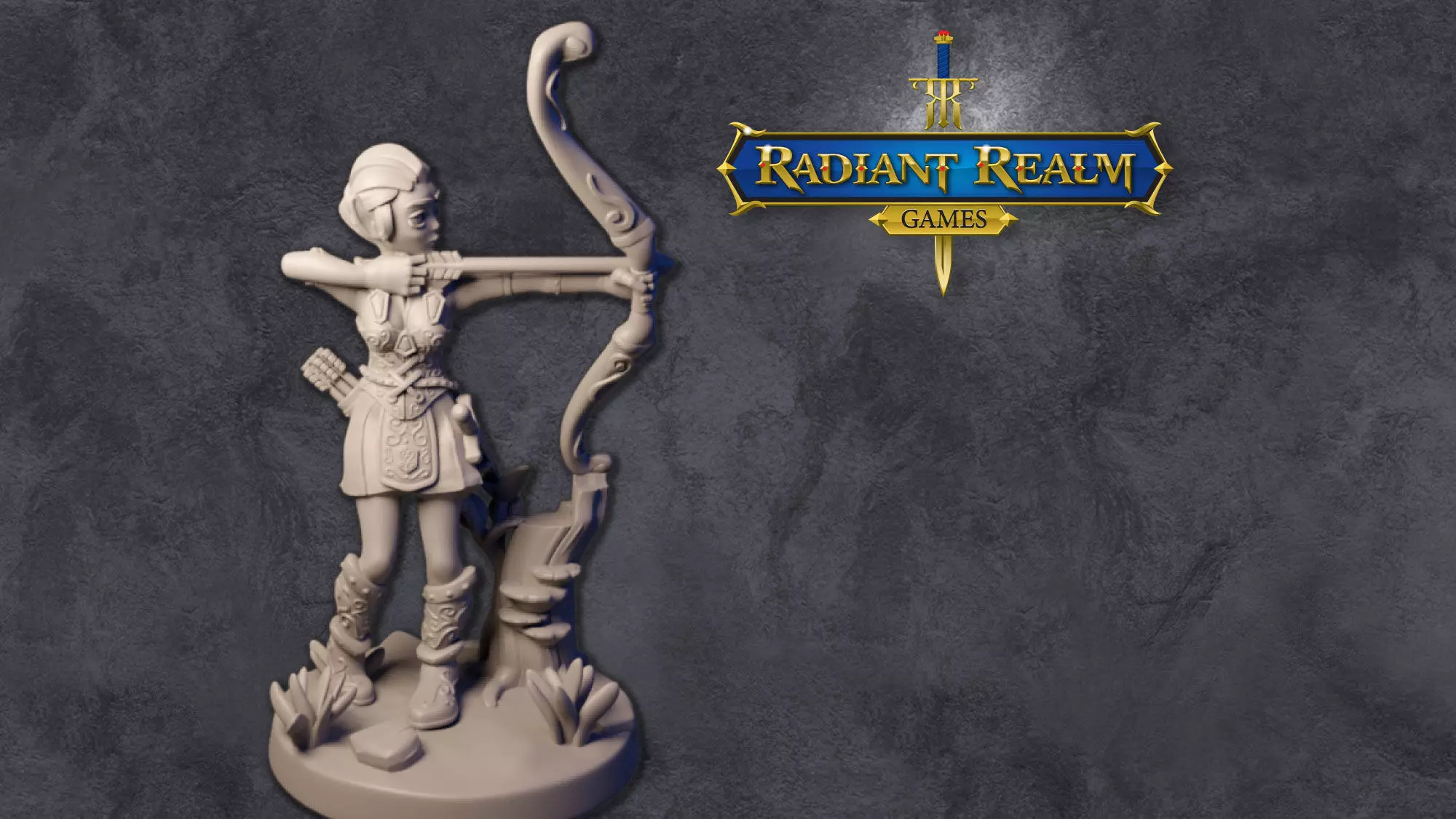 Female elf ranger - level 1 archer - anime-inspired 3D print model