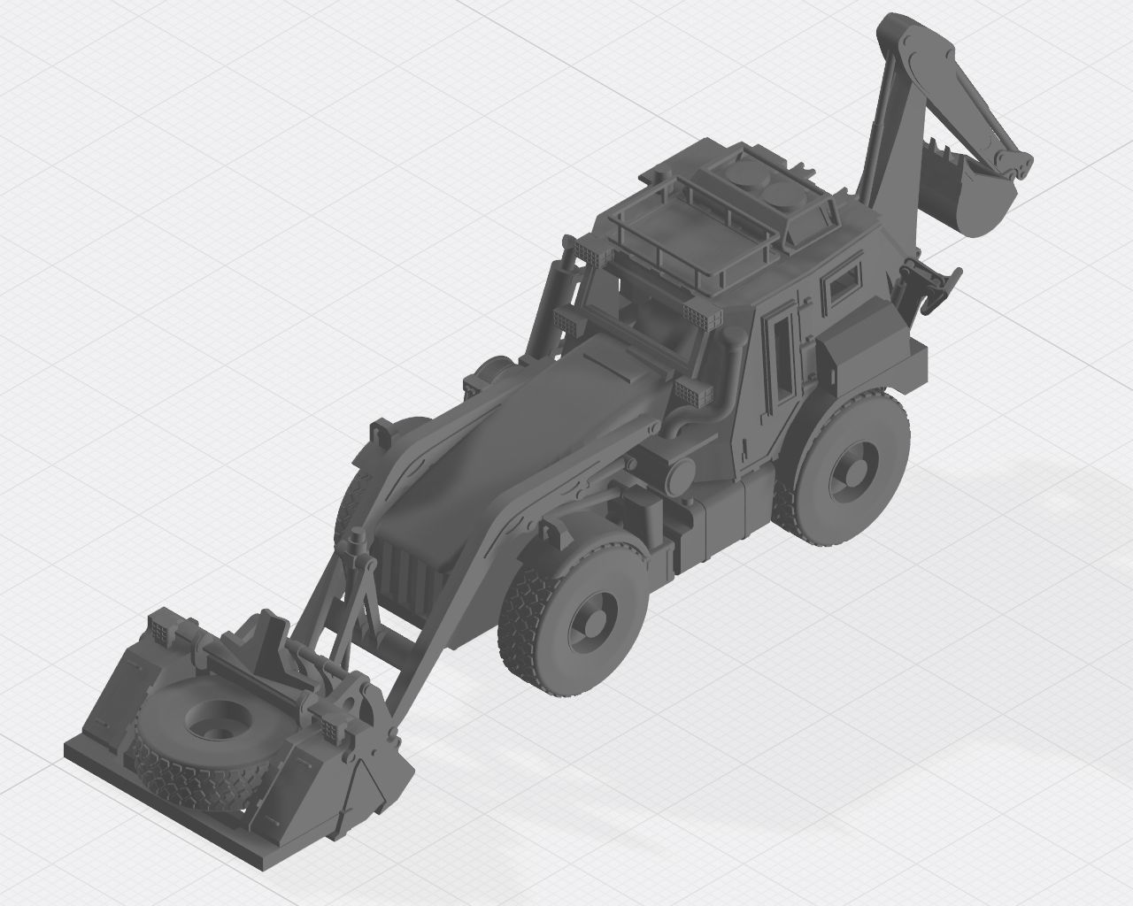 JCB HMEE - High Mobility Engineer Excavator 3D print model_2