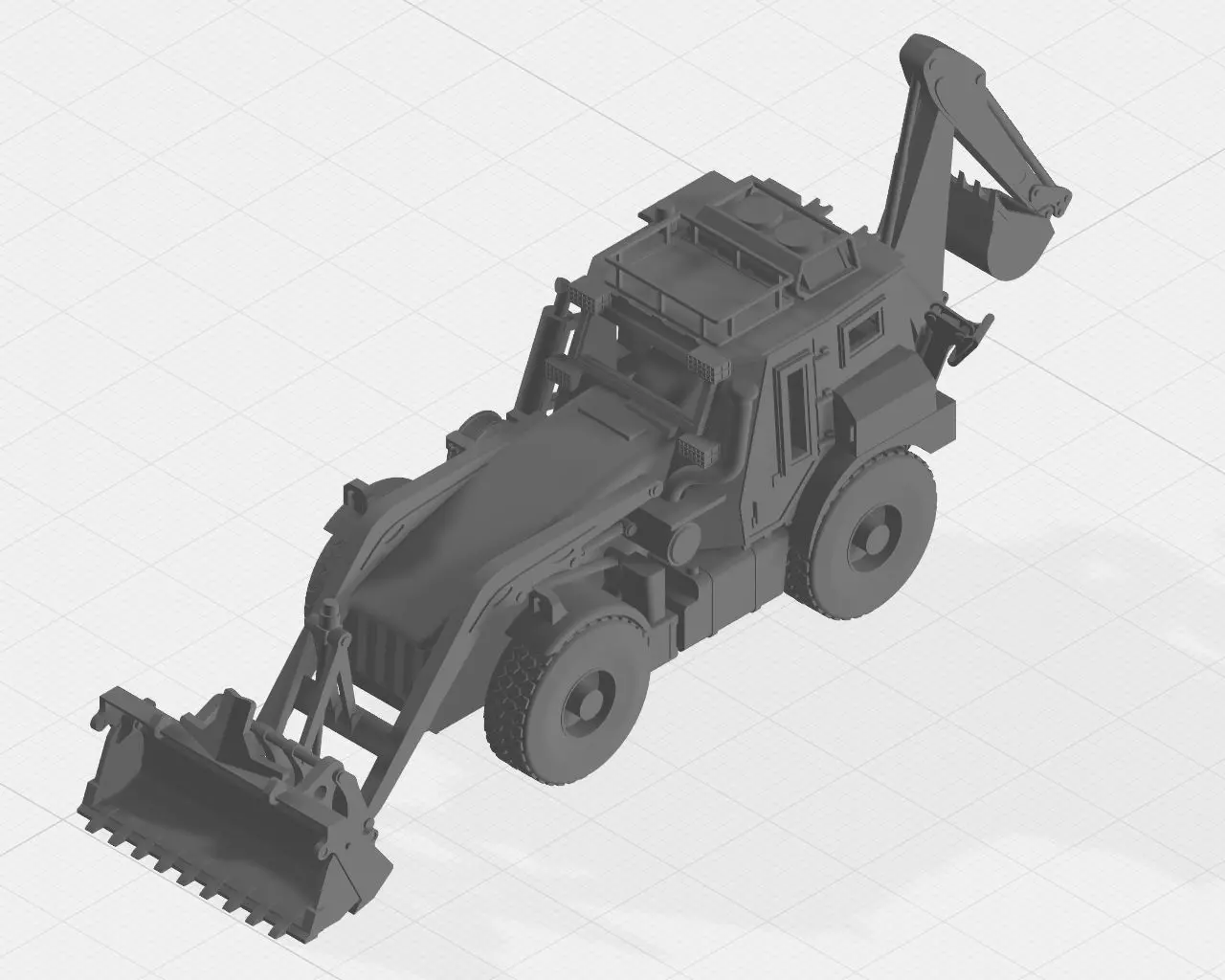 JCB HMEE - High Mobility Engineer Excavator 3D print model_0