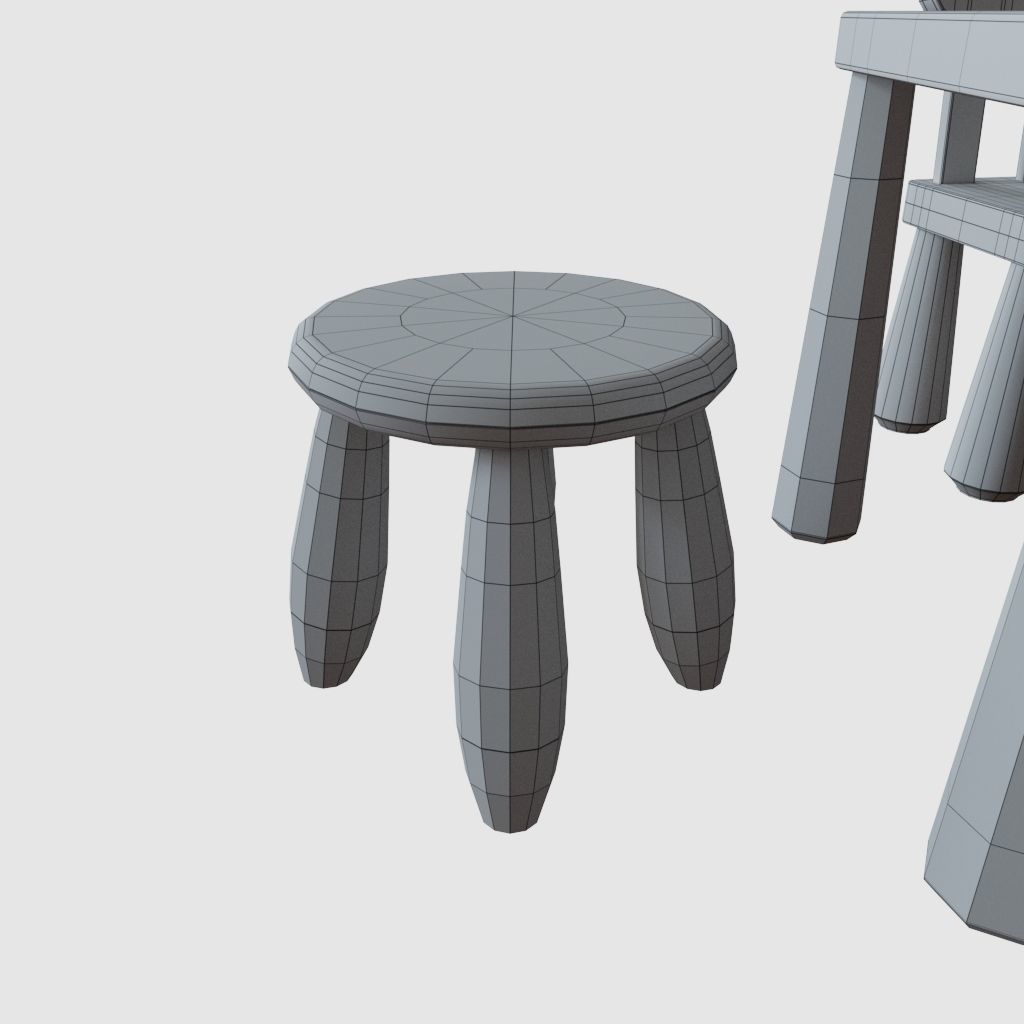 IKEA MAMMUT children furniture 3D model_8