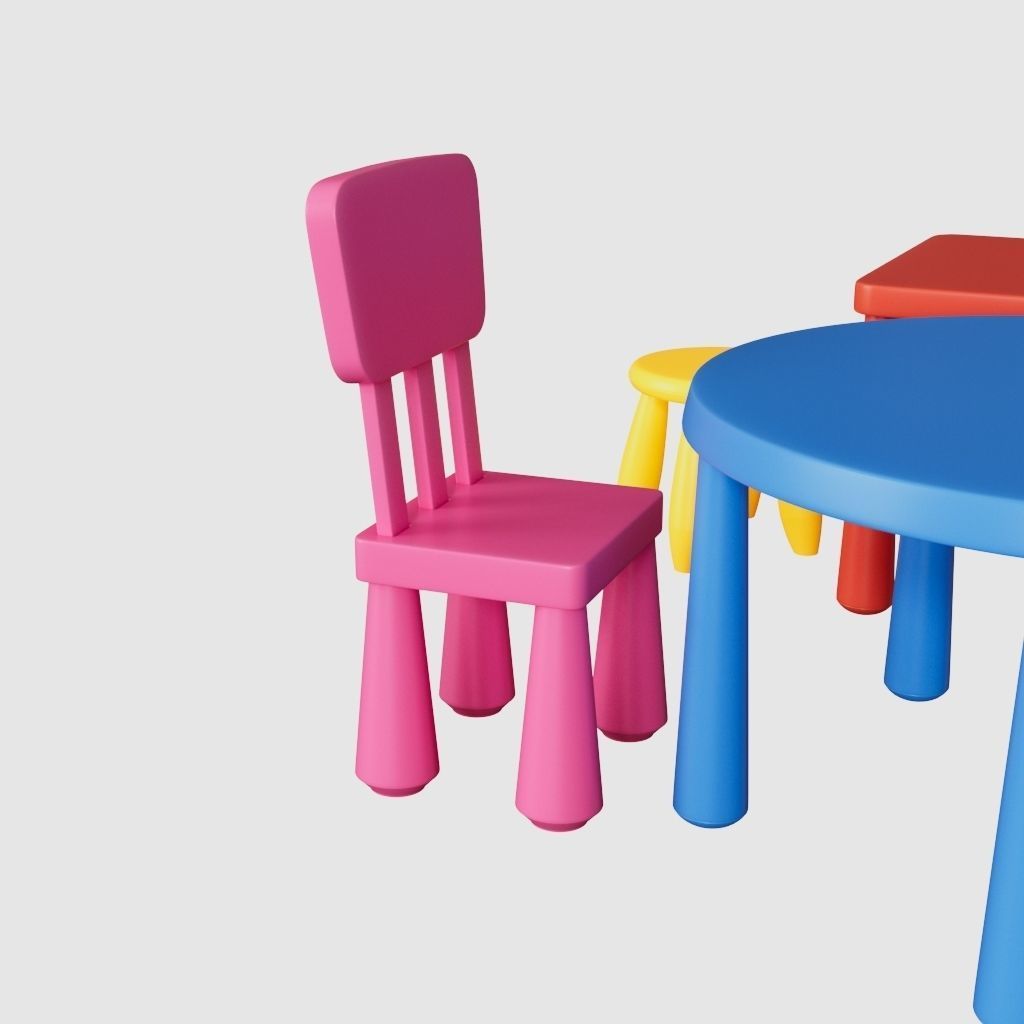 IKEA MAMMUT children furniture 3D model_3