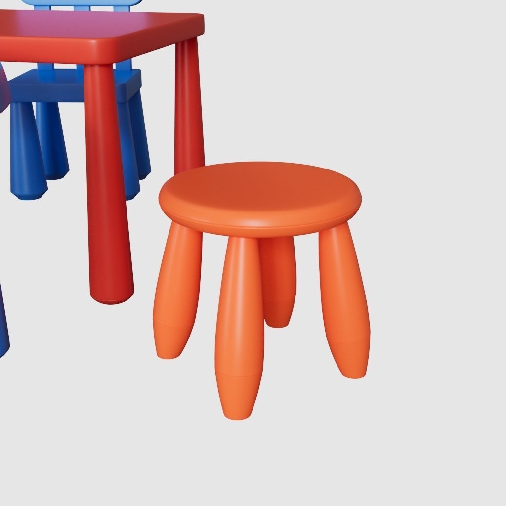 IKEA MAMMUT children furniture 3D model_4