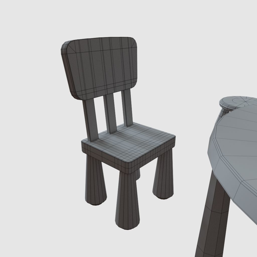 IKEA MAMMUT children furniture 3D model_7