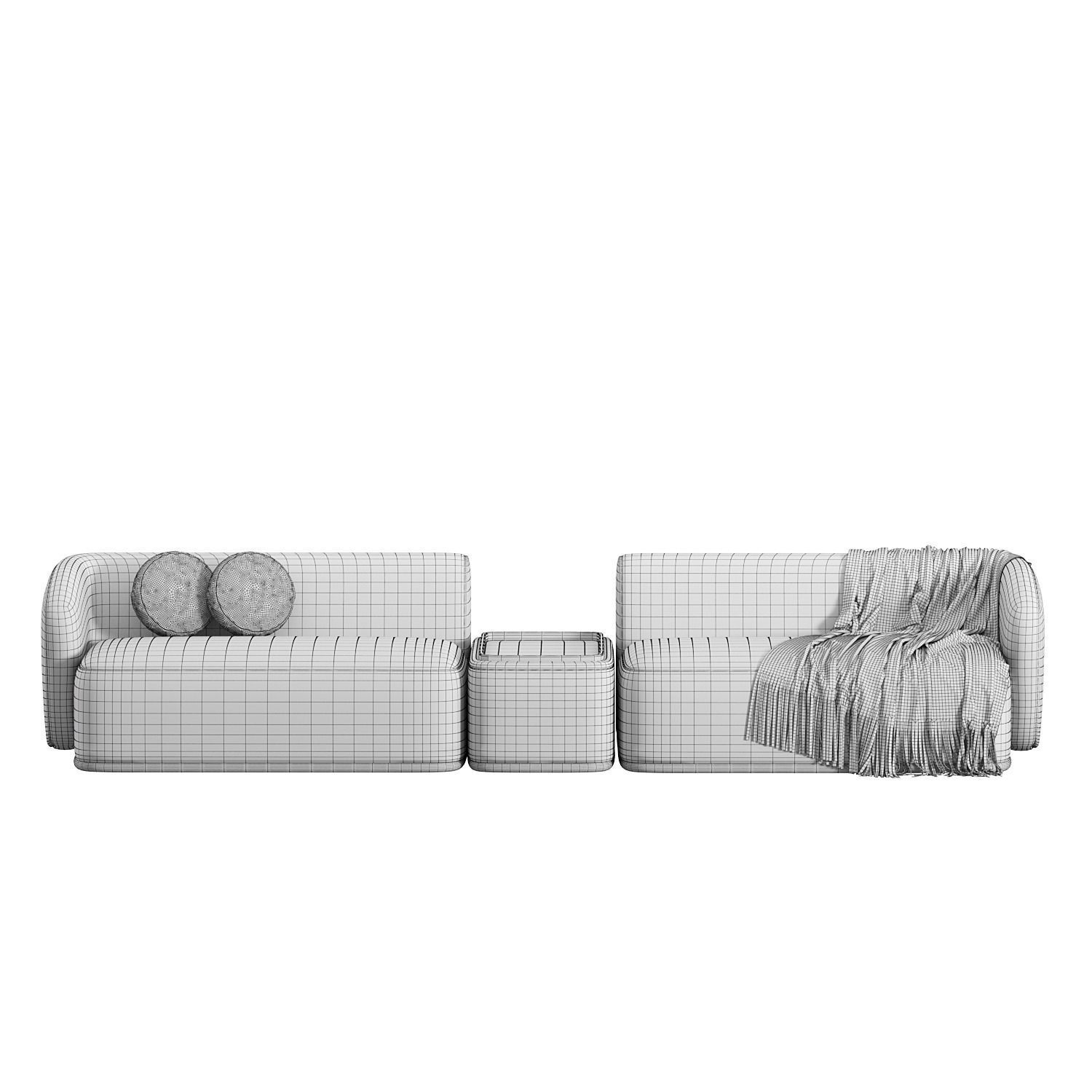 Rene Sofa by Meridiani Set 4 3D model_8