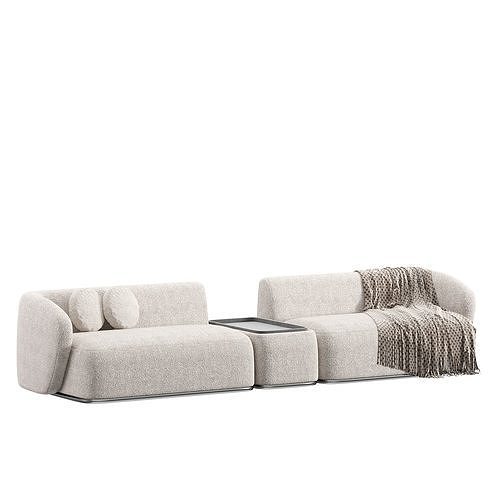 Rene Sofa by Meridiani Set 4 3D model 7