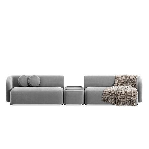 Rene Sofa by Meridiani Set 4 3D model 6