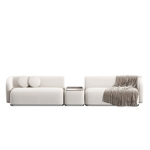 Rene Sofa by Meridiani Set 4 3D model 5