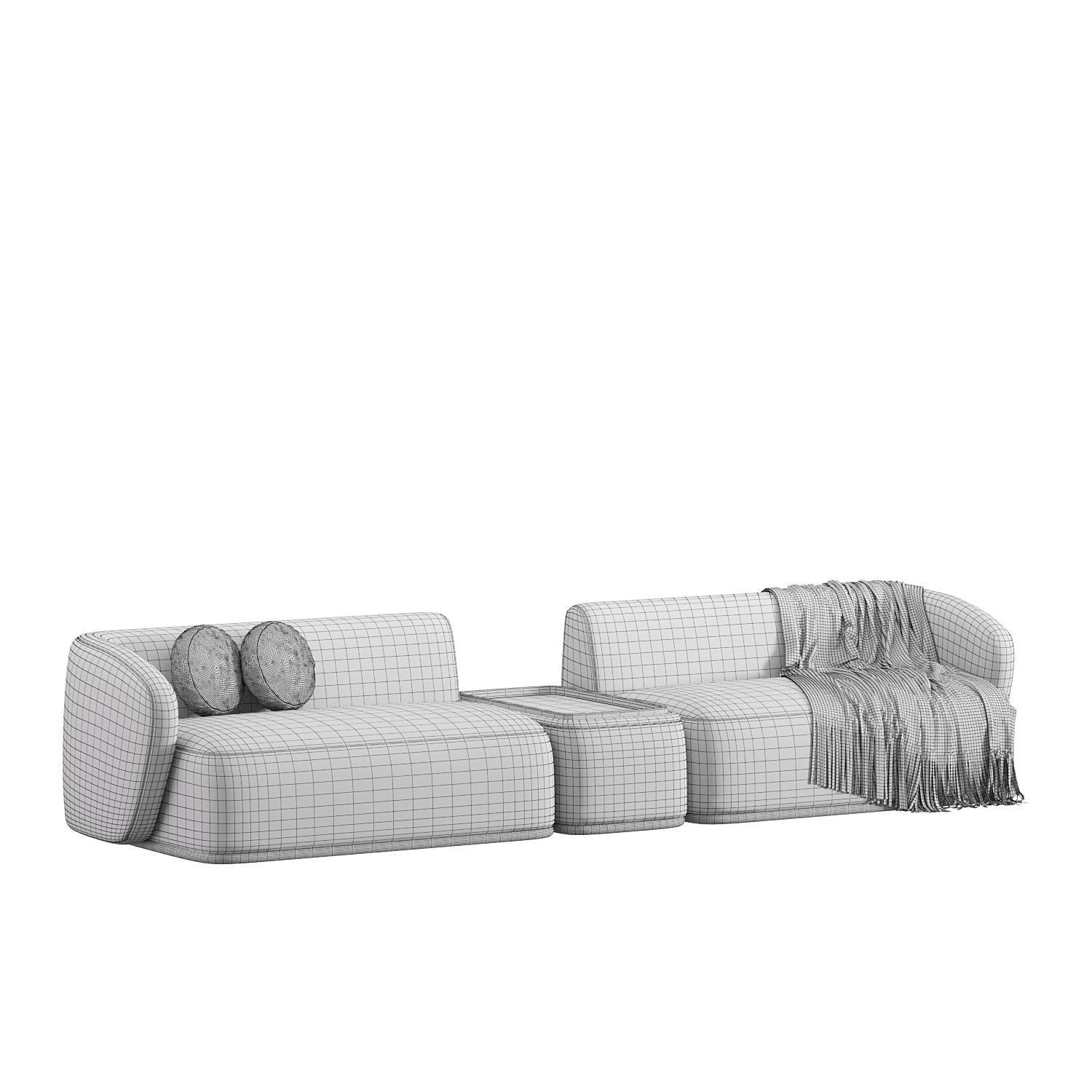 Rene Sofa by Meridiani Set 4 3D model_9