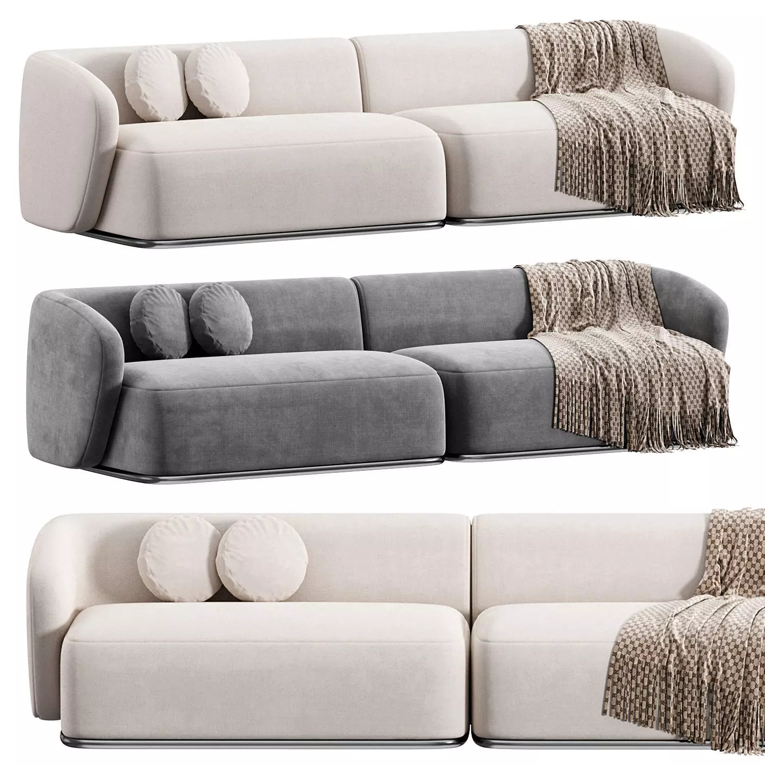 Rene Sectional Sofa 3D model_0