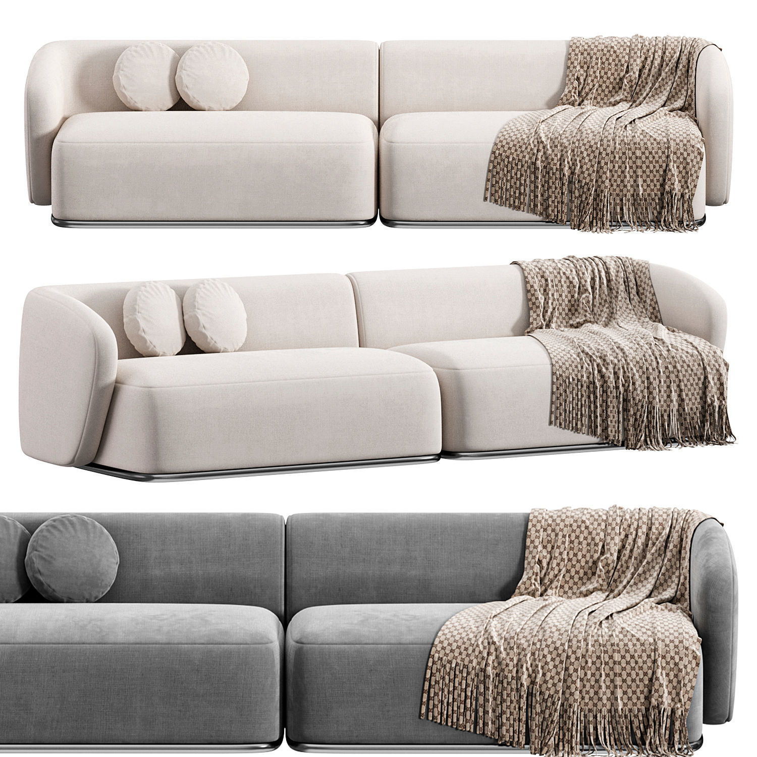 Rene Sectional Sofa 3D model_2