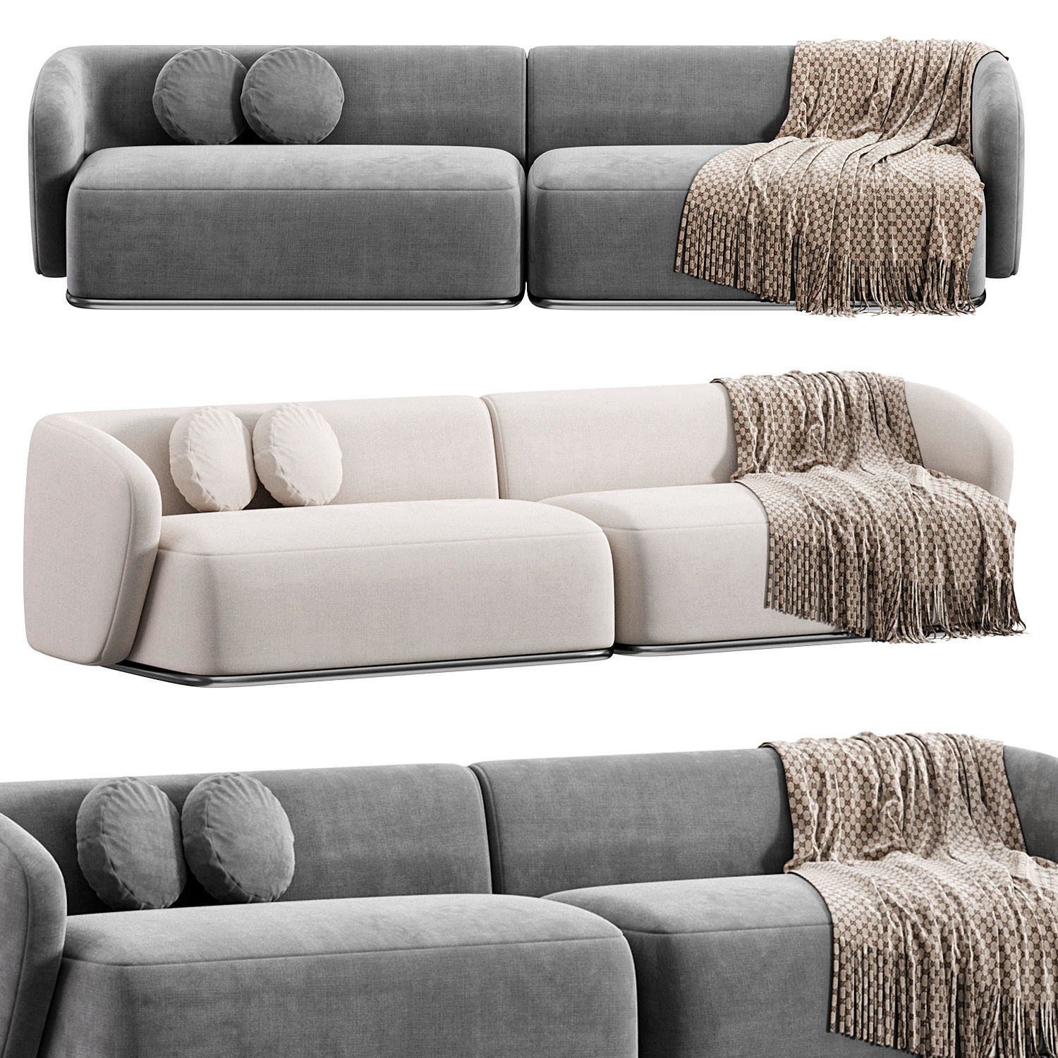 Rene Sectional Sofa 3D model_1