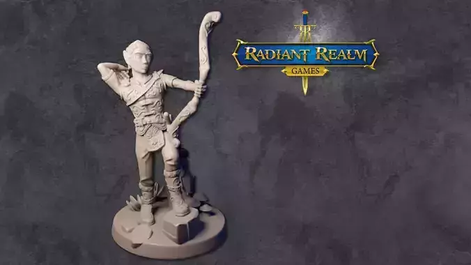 Male elf ranger - level 1 archer - anime-inspired 3D print model