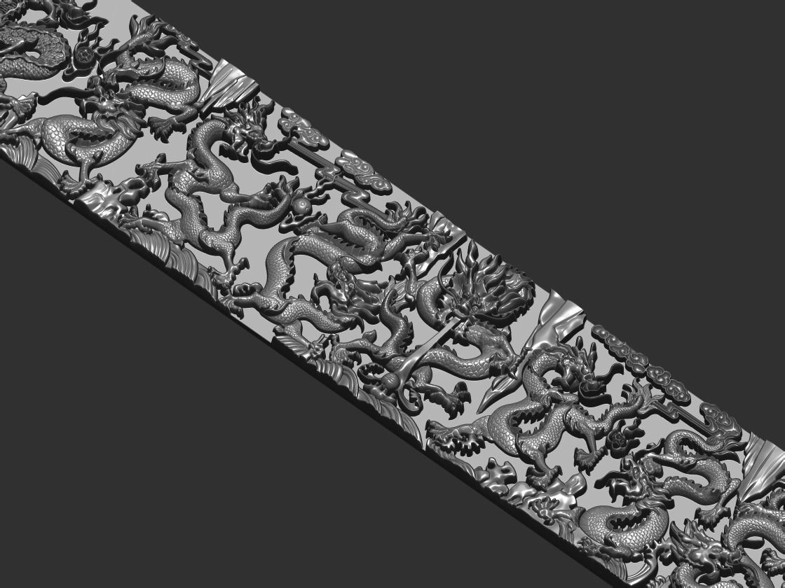 Nine Dragons 4 3D print model_1