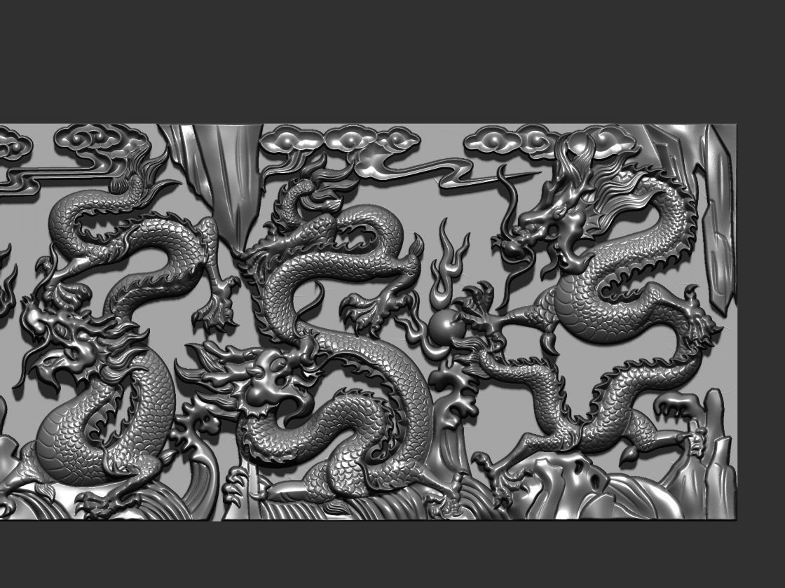 Nine Dragons 4 3D print model_6