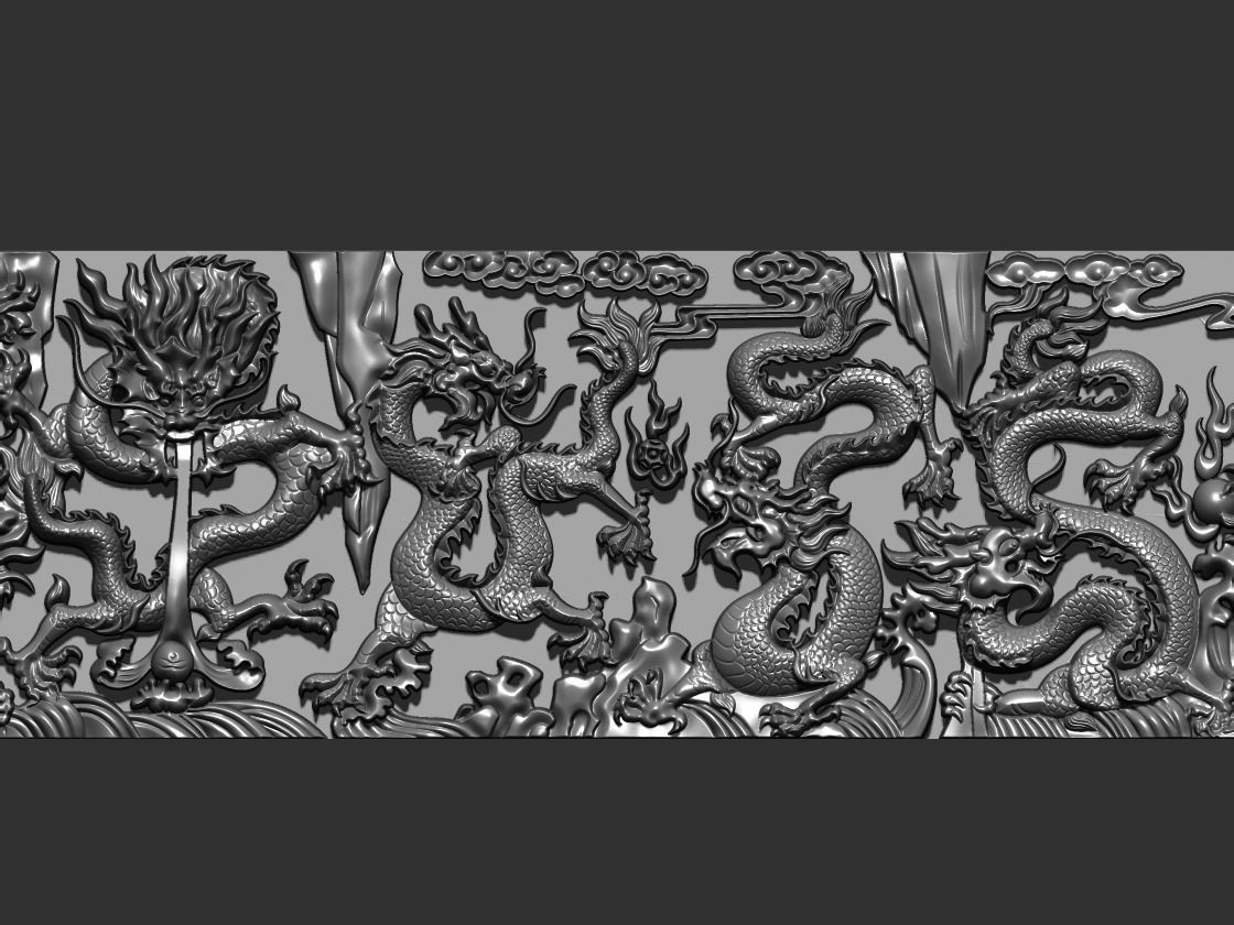 Nine Dragons 4 3D print model_5