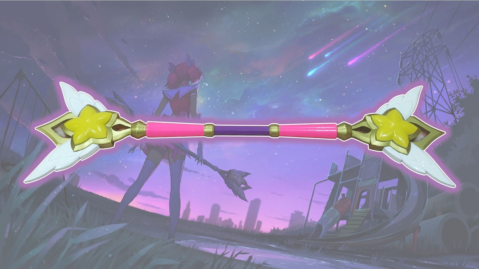 LOL Lux Star Guardian Staff and accessories 3D print model_1