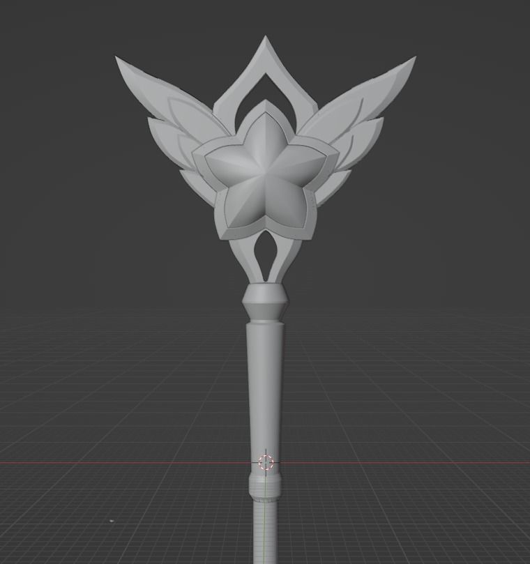 LOL Lux Star Guardian Staff and accessories 3D print model_5