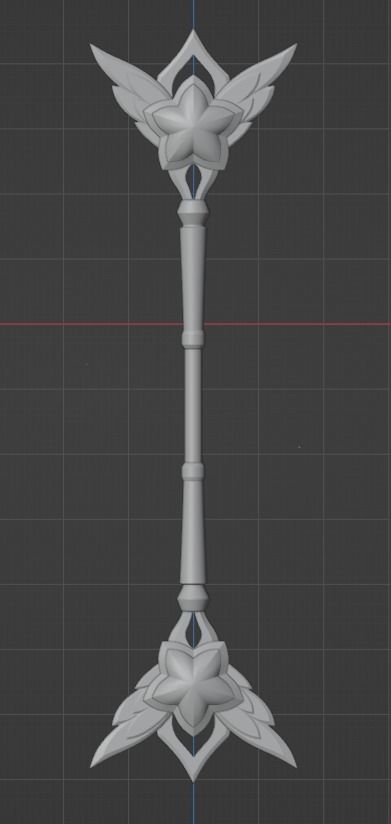 LOL Lux Star Guardian Staff and accessories 3D print model_2