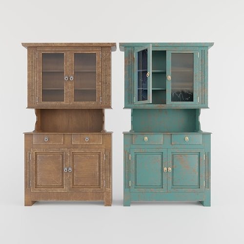 Rustic old closet Low-poly 3D model