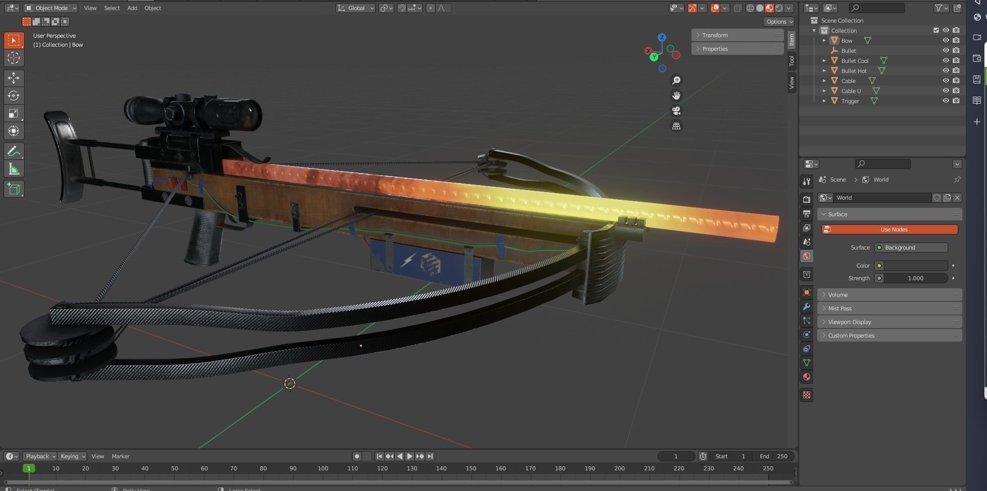 Rebar Crossbow  Low-poly 3D model_22