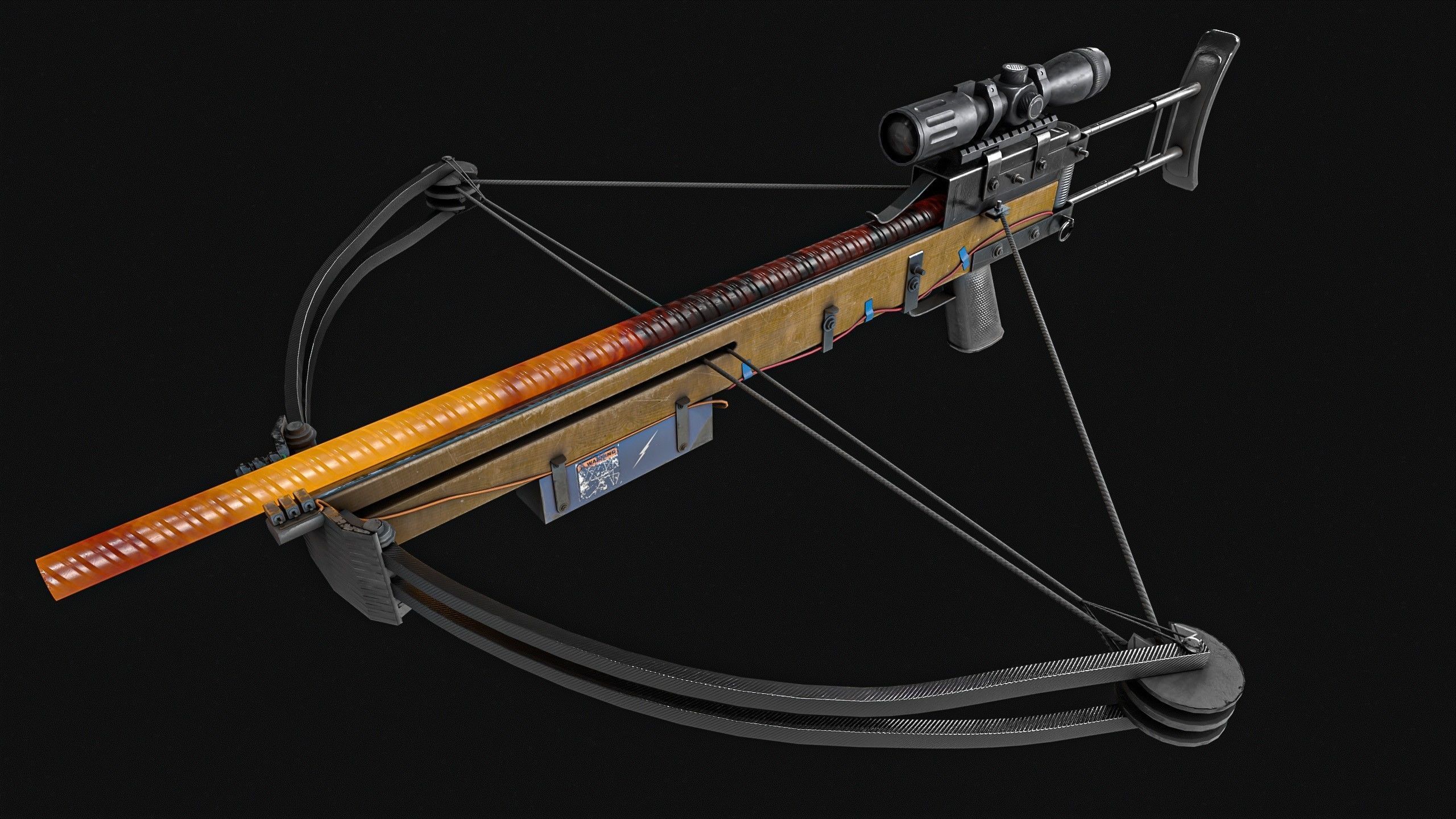 Rebar Crossbow  Low-poly 3D model_2