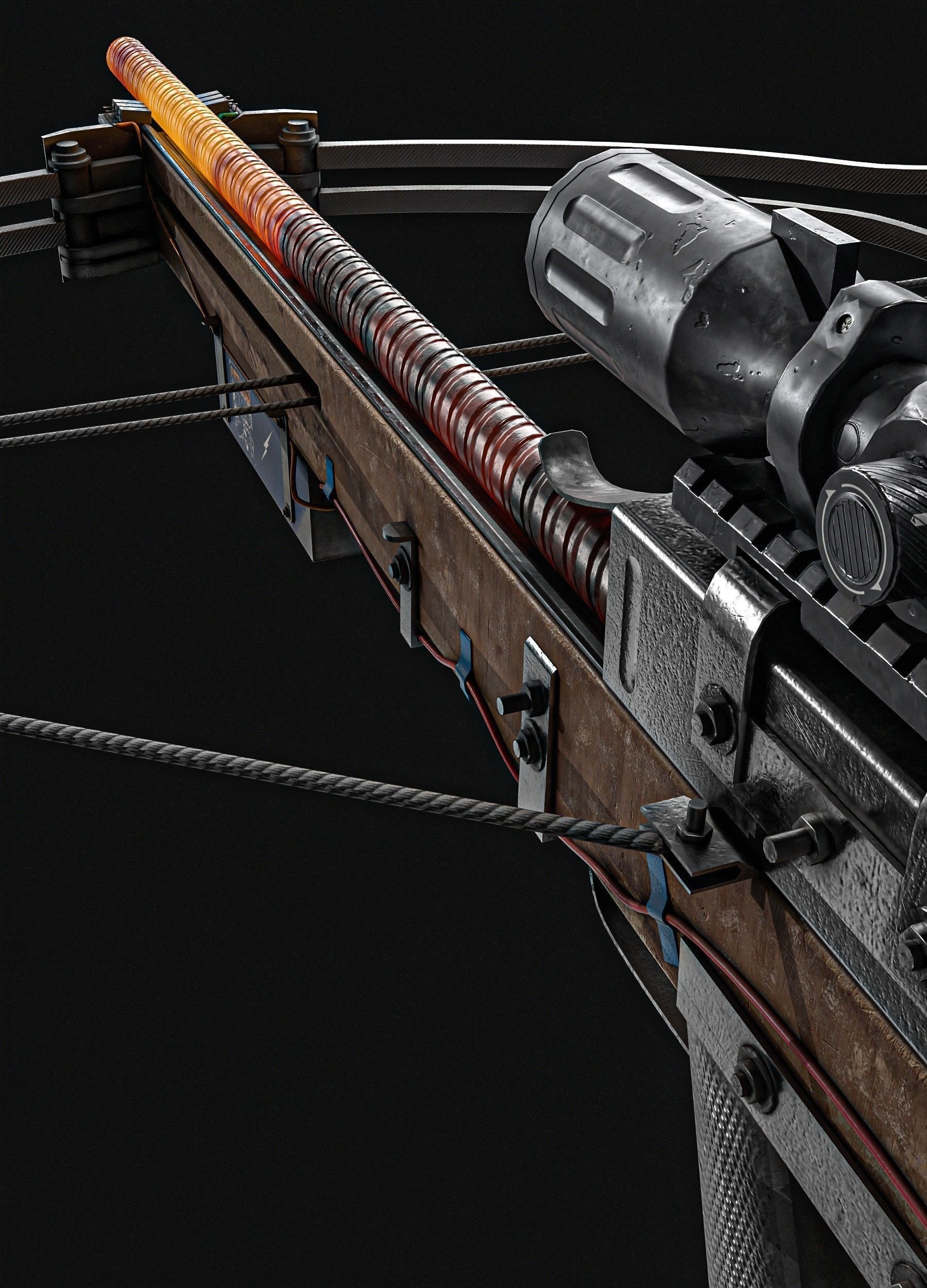 Rebar Crossbow  Low-poly 3D model_16