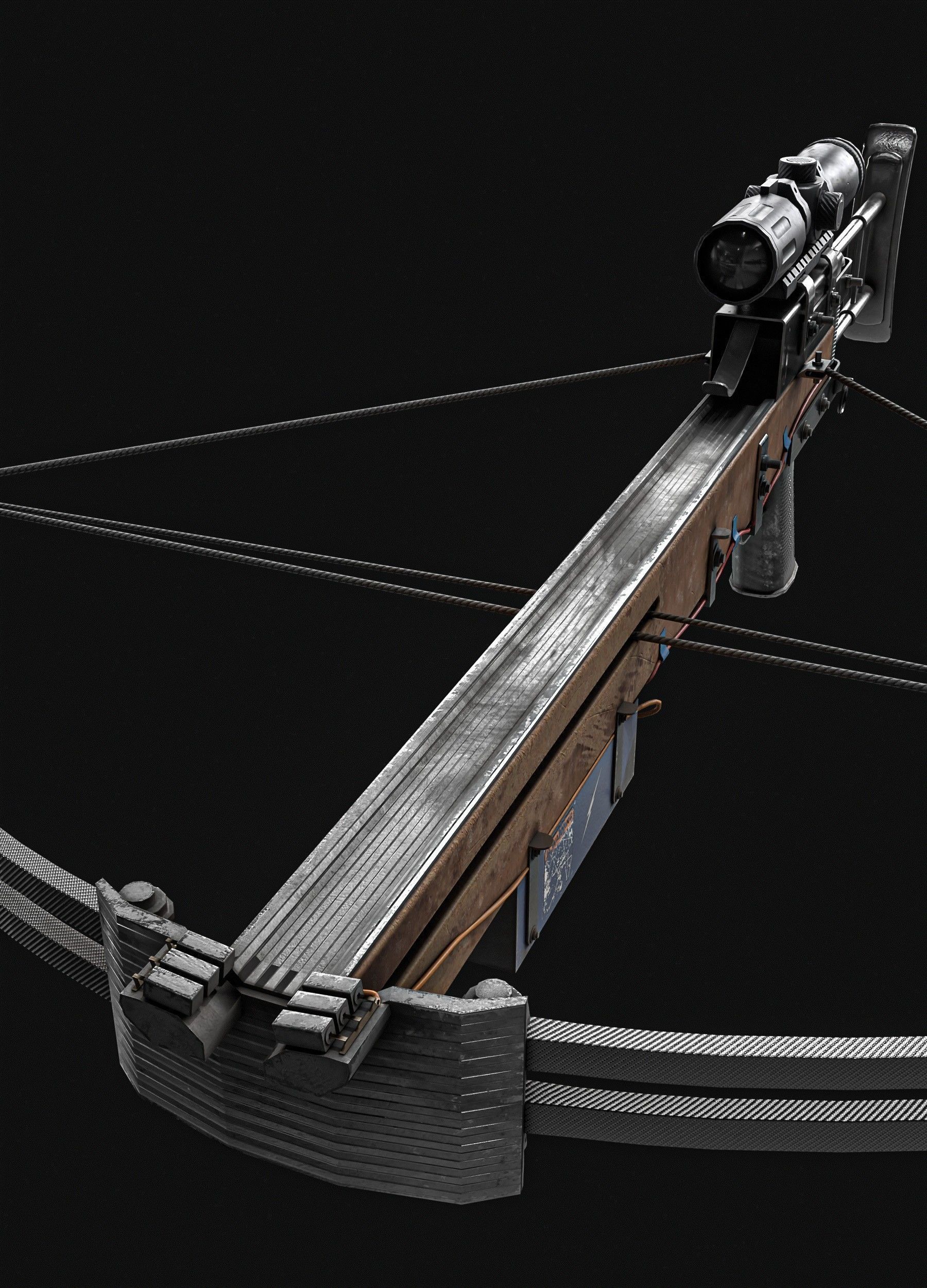 Rebar Crossbow  Low-poly 3D model_19