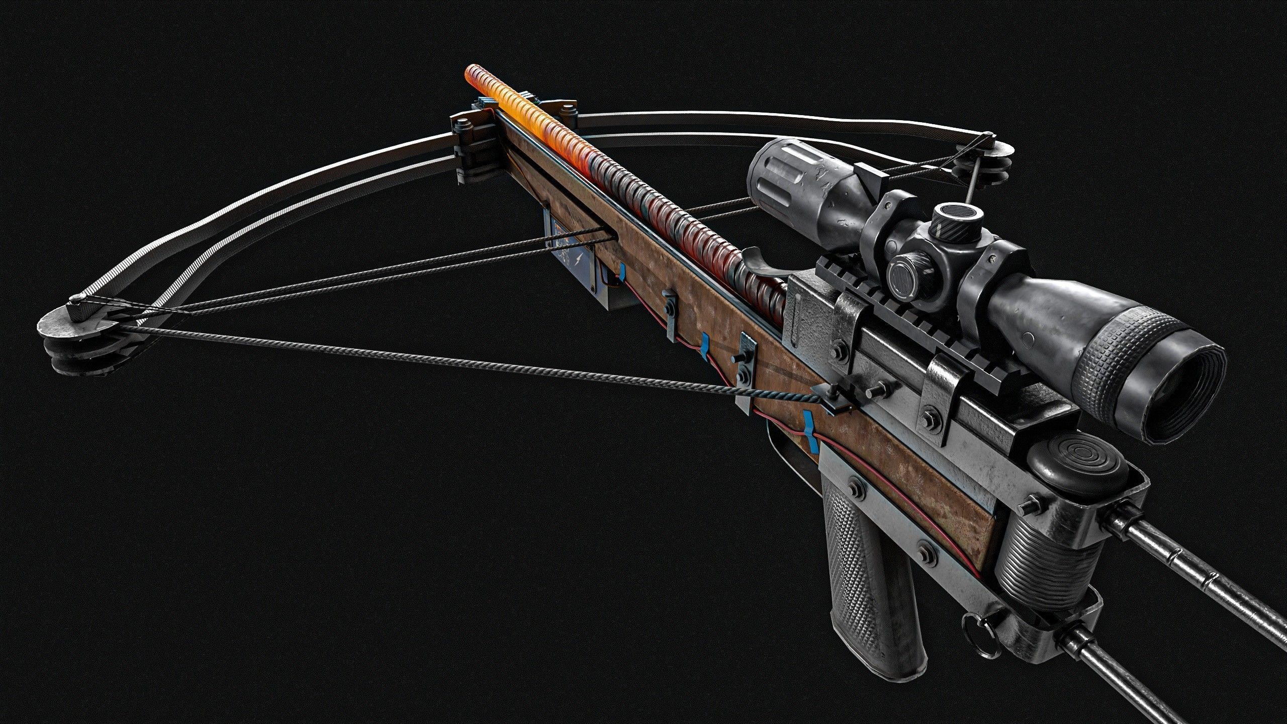 Rebar Crossbow  Low-poly 3D model_12